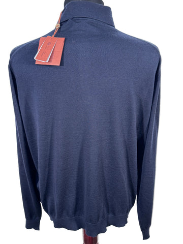 Bluza Loro Piana Wish bleumarin închis 100% lana made in Romania marimea 50 barbat