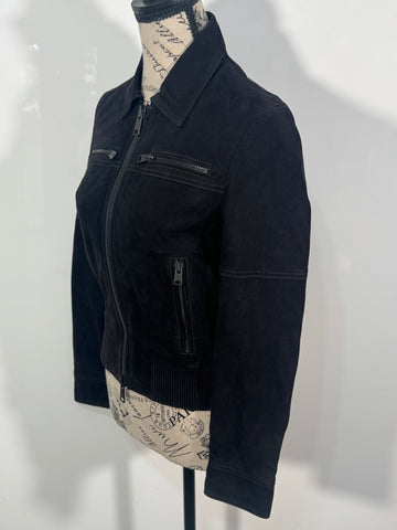 Geaca All Saints Hopkind bomber 100% piele întoarsa marimea S dama