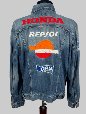 Geaca de blugi Gas jeans Honda marimea XL barbat