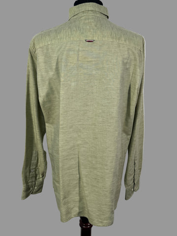 Camasa Tommy Hilfiger 71% bumbac 29% lana marimea L barbat