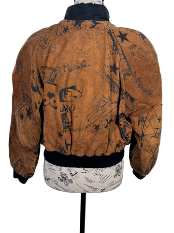 Geaca Bomber Bonnie and Clyde vintage/retro 100% piele naturala marimea M dama