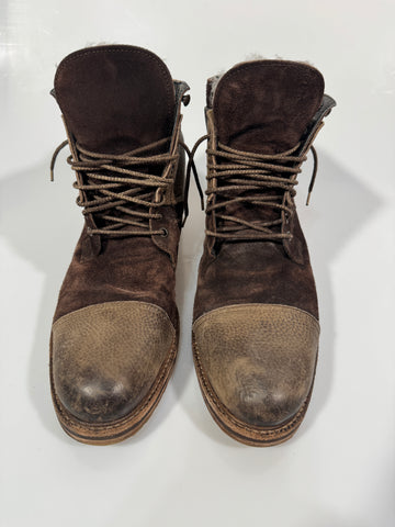 Ghete Hamlet artizanale 100% piele naturala îmblănite made in Italy marimea 43 barbat