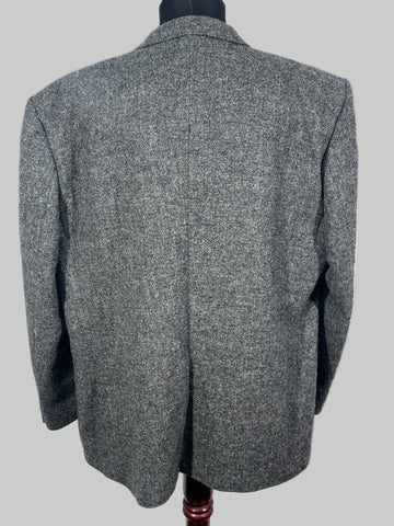 Sacou Harris Tweed 100% lana cu nasture și material de rezerva,marimea 2XL barbat