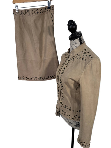 Compleu Karen Millen 3 piese 100% piele marimea S dama