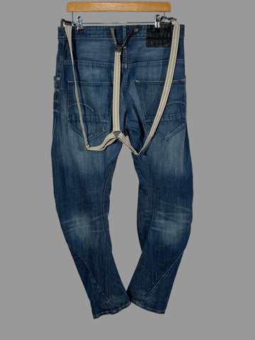 Blugi G-Star Raw Arc 3D Loose cu bretele marimea W33 L34 barbat