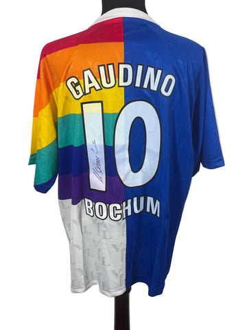 Tricou VFL Bochum sezon 1998-1999 foarte rar vintage retro semnat Maurizio Gaudino-marimea L