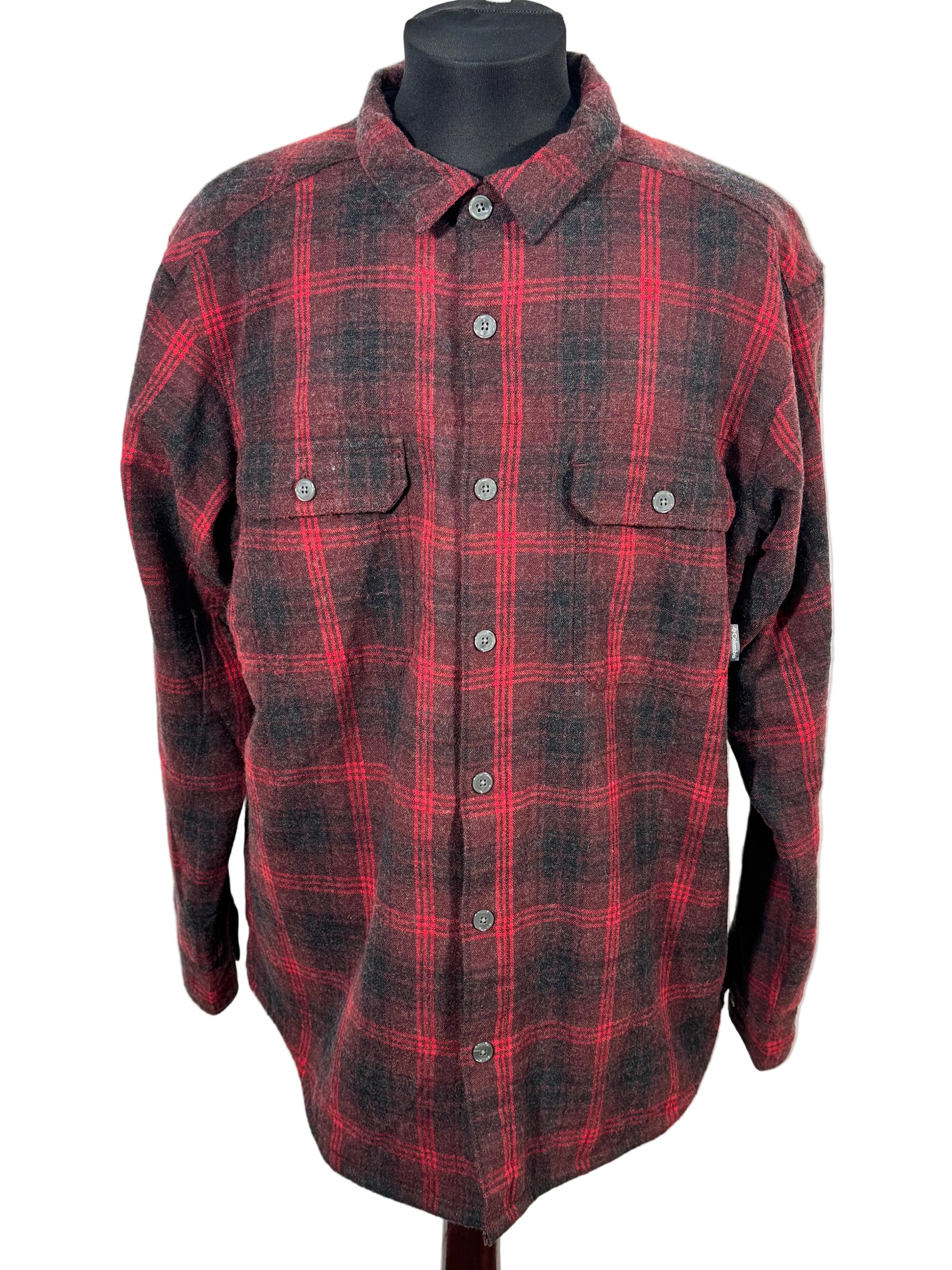 Camasa Columbia Windward Plaid Insulated 5% lana captusita marimea XL barbat