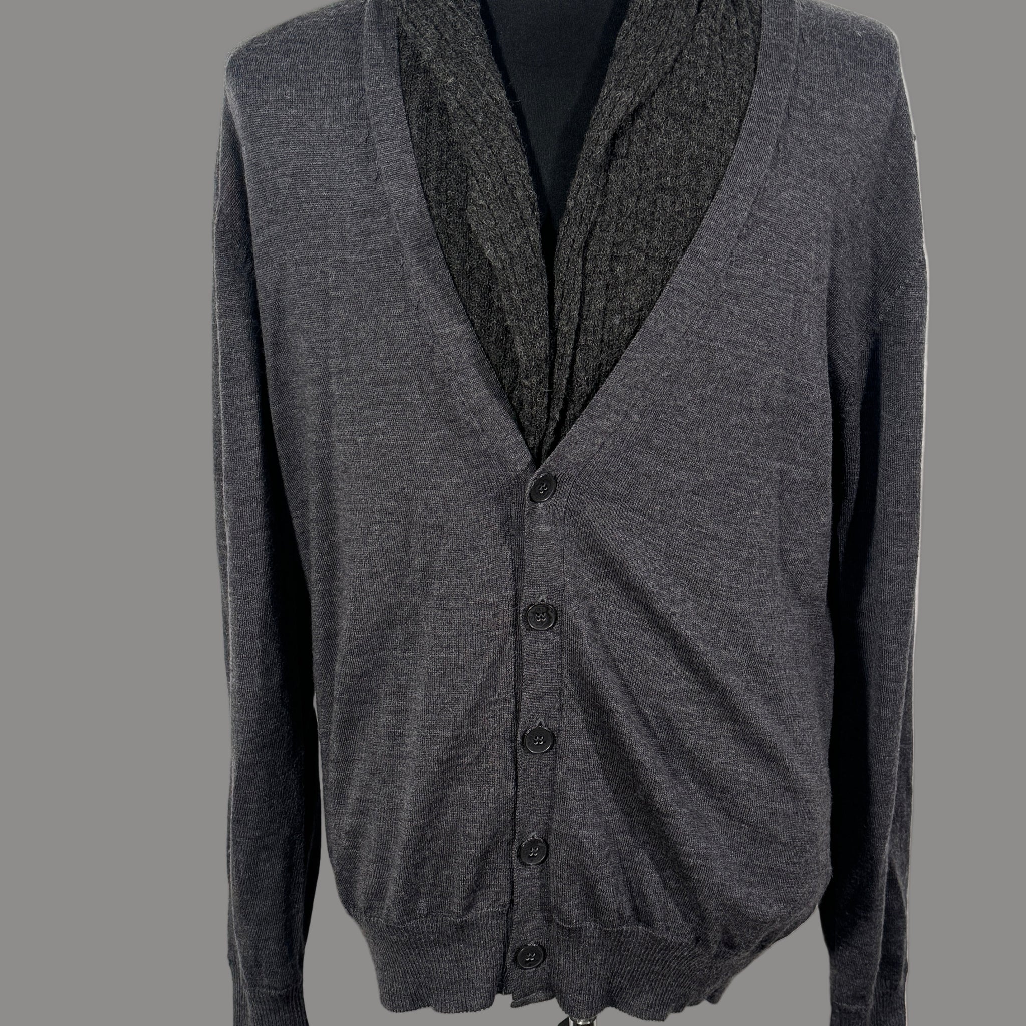 Cardigan Daniele Fiesoli 90%merino 7% alpaca marimea L barbat