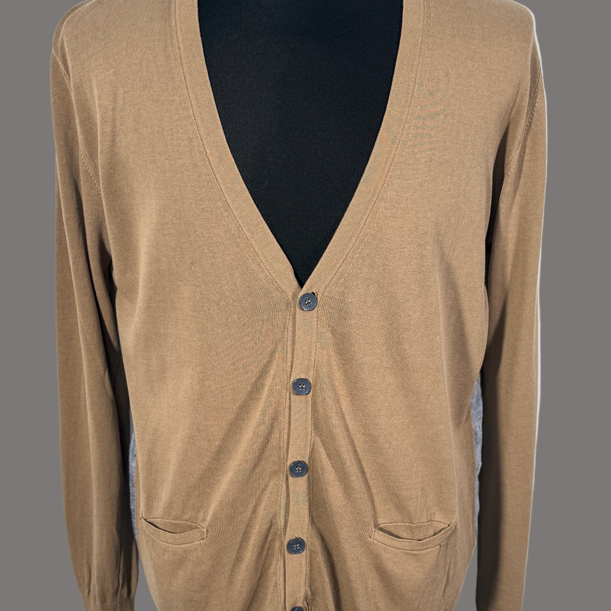 Cardigan Daniele Fiesoli made in Italy 65% bumbac 35% lana  marimea M barbat