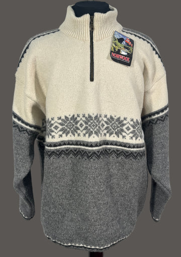 Cardigan Norwool 100% lana marimea XL fit 2XL barbat