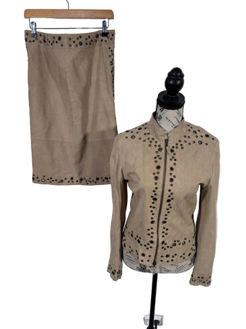 Compleu Karen Millen 3 piese 100% piele marimea S dama