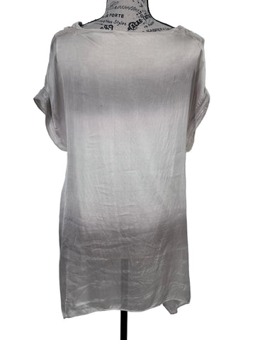 Bluza de matase cu tricou interior 70% bumbac 30% matase made in Italy mărimea M dama