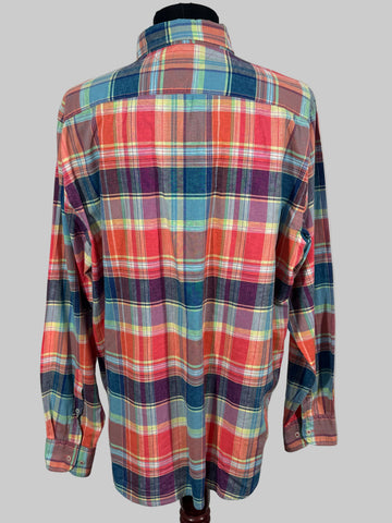 Camasa Tommy Hilfiger 68% bumbac 32% lana marimea XL barbat