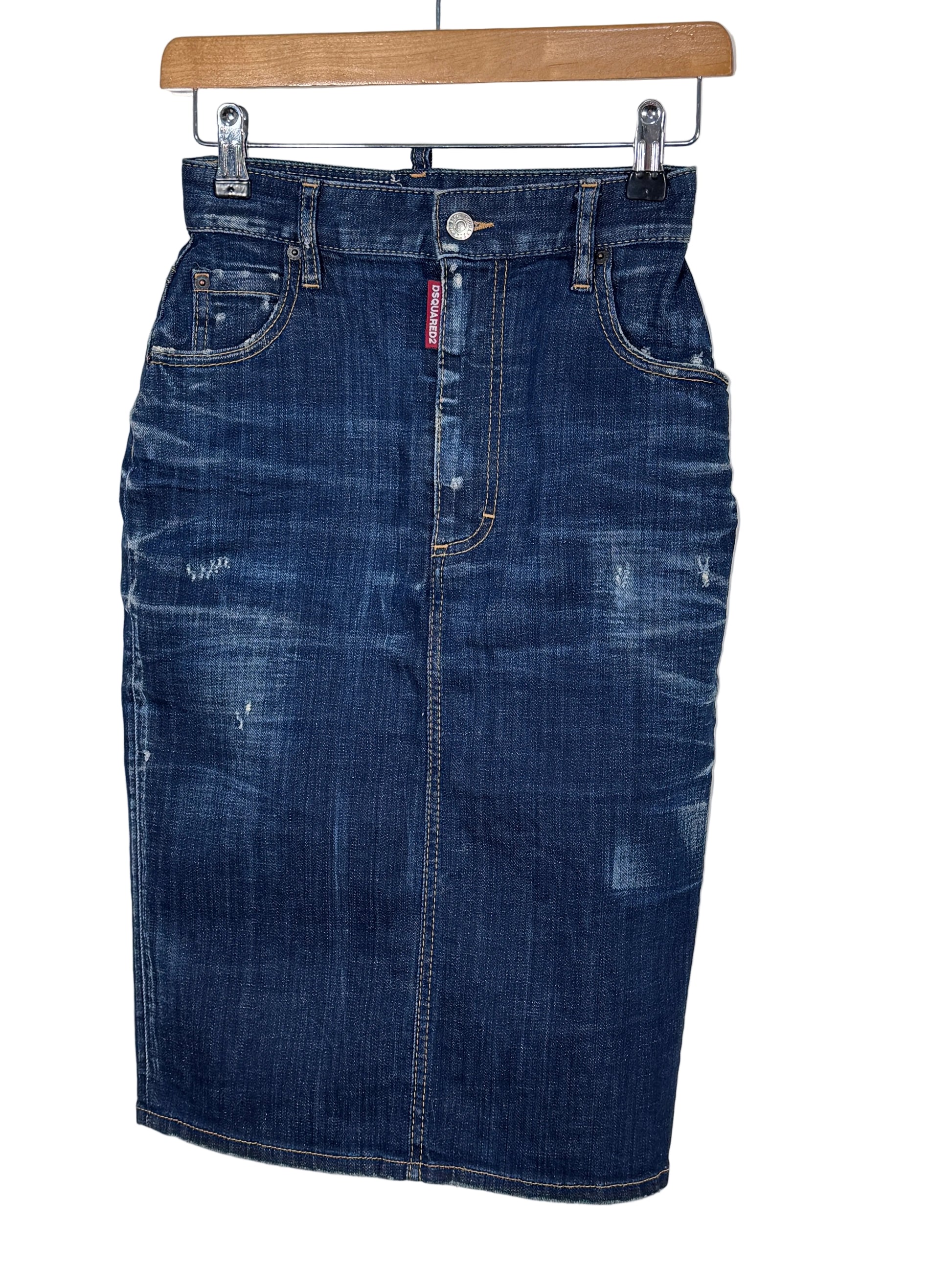 Fusta de blugi Dsquared2 cu talie înalta marimea 38 S dama