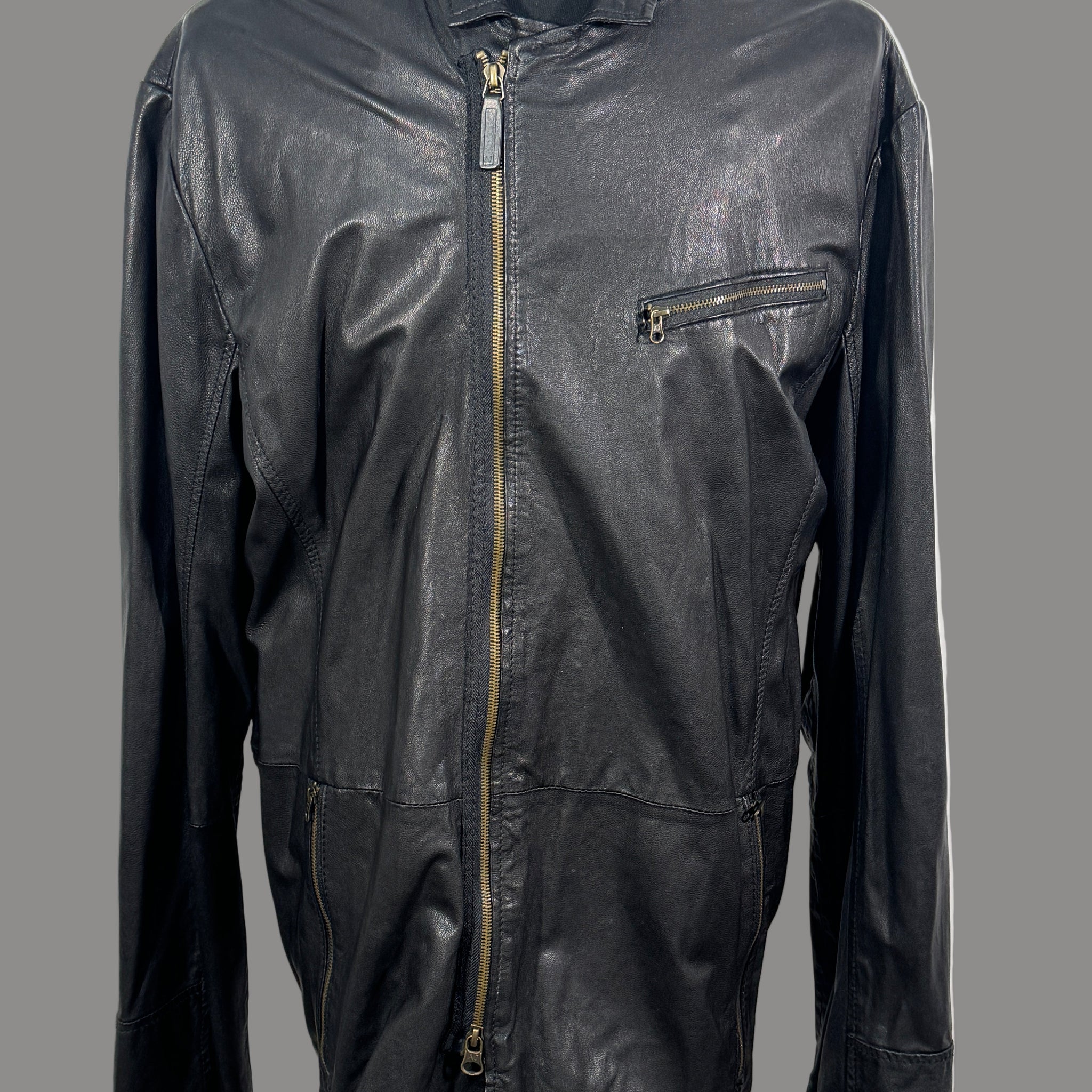 Geaca Armani Jeans 30 Aniversario 100% piele naturala marimea XL barbat