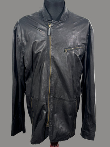 Geaca Armani Jeans 30 Aniversario 100% piele naturala marimea XL barbat