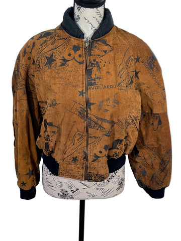 Geaca Bomber Bonnie and Clyde vintage/retro 100% piele naturala marimea M dama