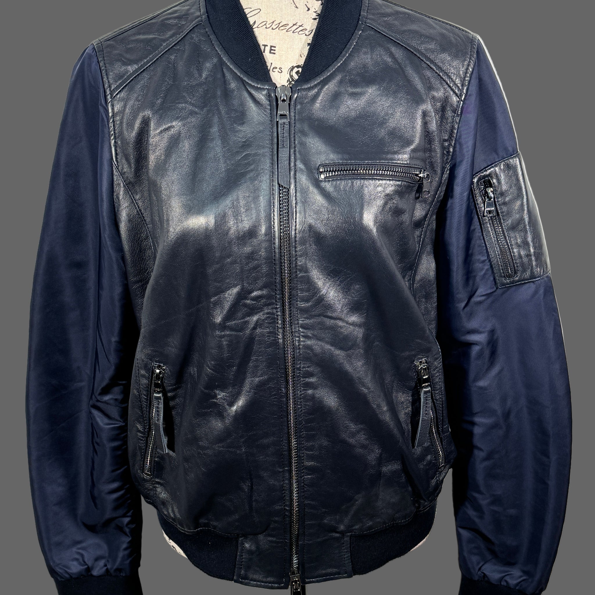 Geaca Marc Cain 100% piele naturala+textil marimea M dama