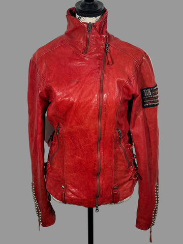 Geaca True Religion biker 100% piele mărimea XL fit L dama