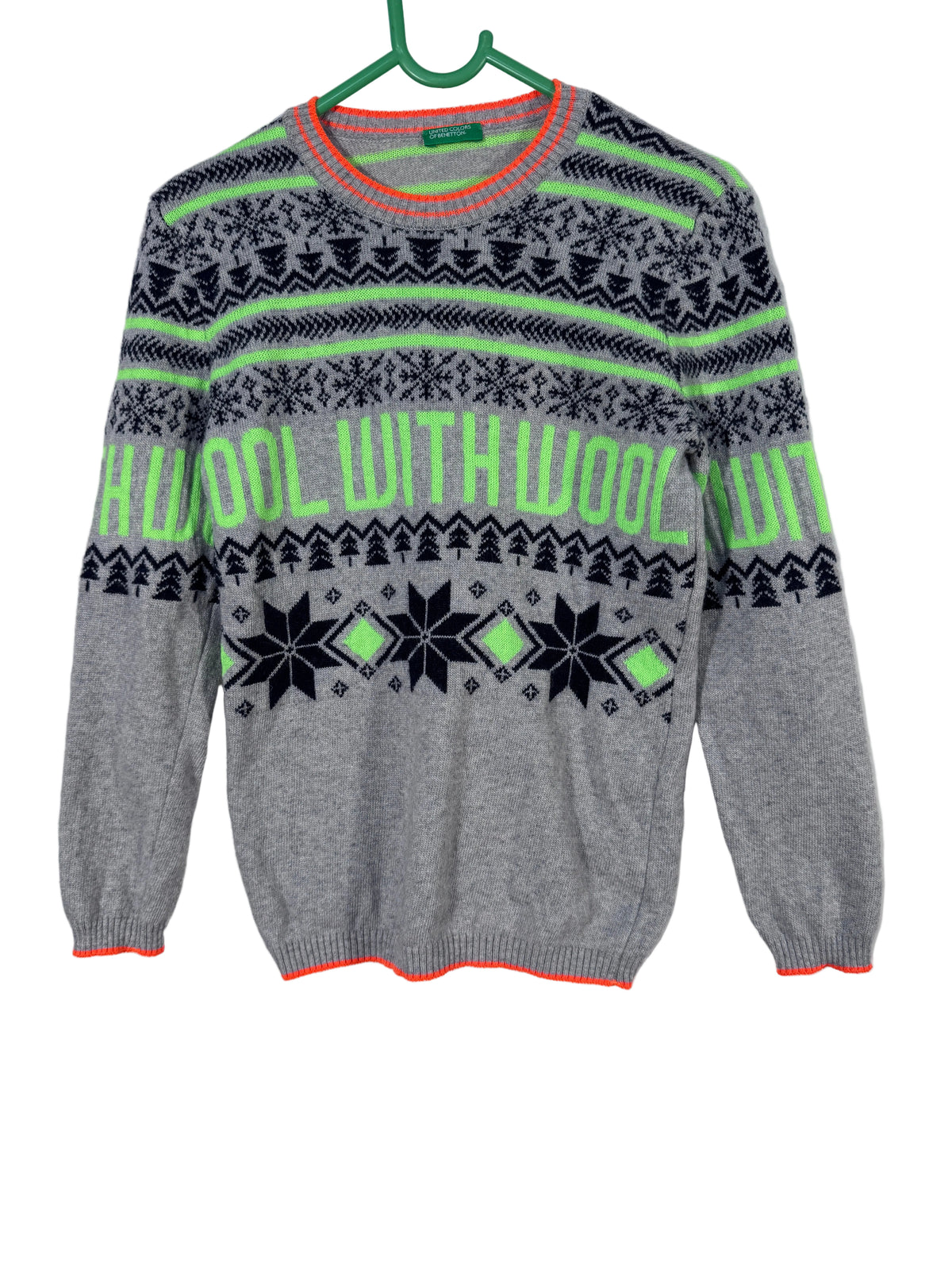 Pulover United Colors of Benetton 28% lana 3%casmir marimea 6-7 ani