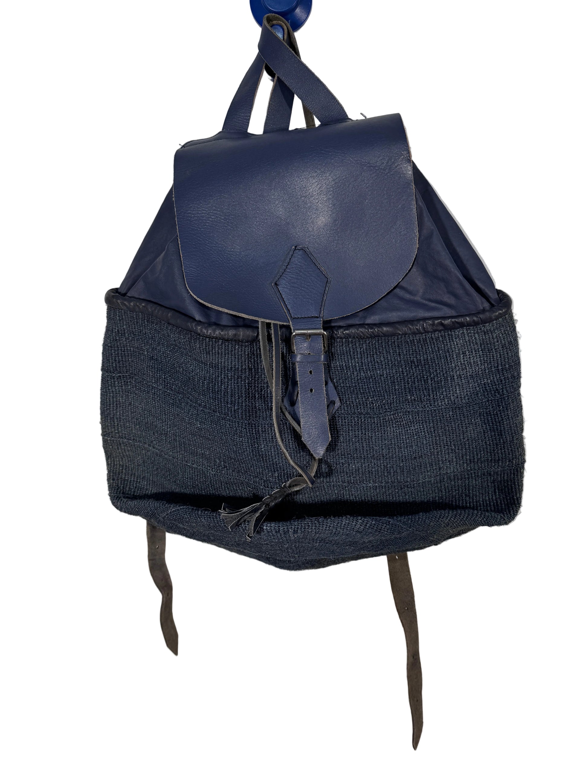 Rucsac 100% piele naturala+rafie hand made dama