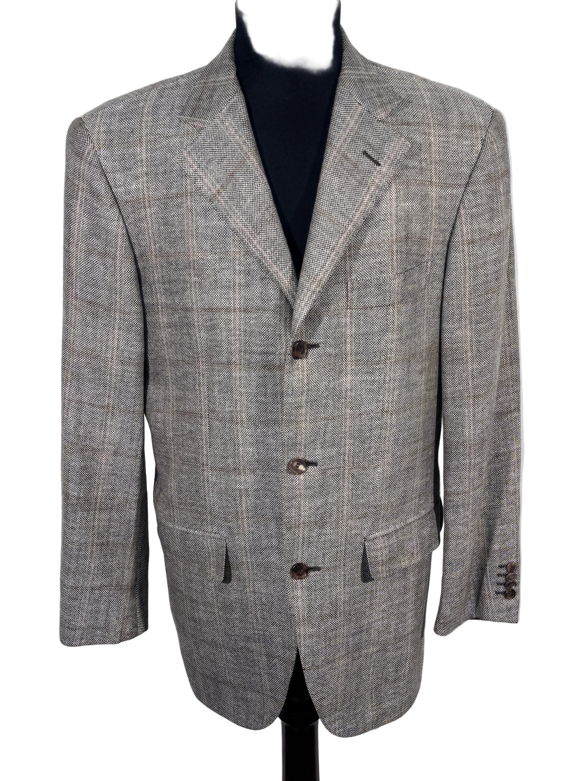 Sacou Hugo Boss Baldesarini 40% matase 35% in 25 lana virgina marimea 48 M barbat