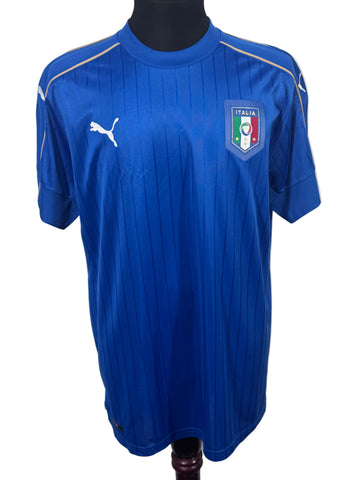 Tricou Puma Italia 2016-2017 Home mărimea 52-54 L barbat